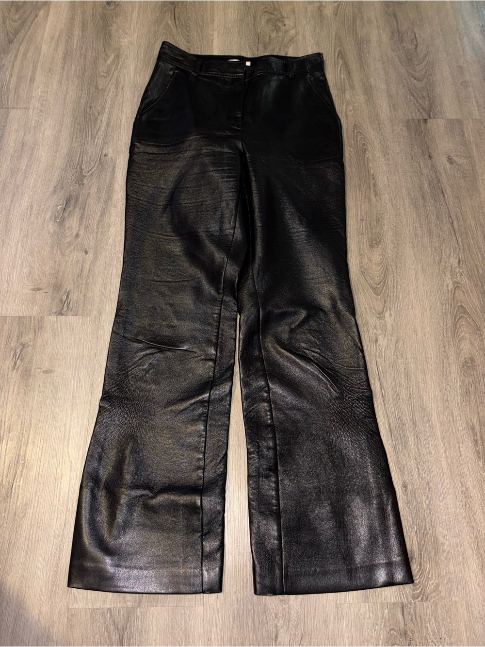 Babaton | Black Straight Pleather Pants